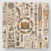 Egyptische Hieroglyphs Stenen Onderzetter (Voorkant)