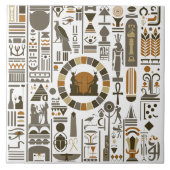 Egyptische Hieroglyphs Tegeltje (Voorkant)