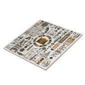 Egyptische Hieroglyphs Tegeltje (Zijkant)