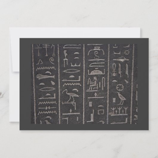 Egyptische Hieroglyphs - uitnodiging (Voorkant)