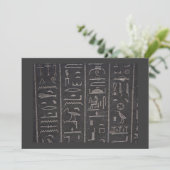 Egyptische Hieroglyphs - uitnodiging (Staand voorkant)