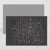 Egyptische Hieroglyphs - uitnodiging (Voorkant / Achterkant)