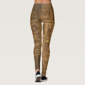 Egyptische Hieroglypische Kunst Leggings (Achterkant)