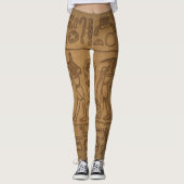 Egyptische Hieroglypische Kunst Leggings (Voorkant)