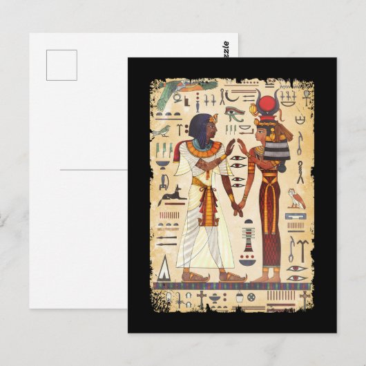 Egyptische Hieroglypische Muurcultuur in Egypte Briefkaart (Voorkant / Achterkant)
