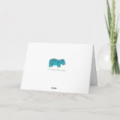 Egyptische hippo kerst feestdagen kaart (Achterkant)