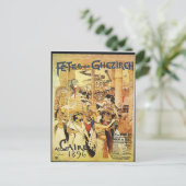 Egyptische hooggeplaatste spoordruk Briefkaart (Staand voorkant)