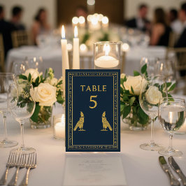 Egyptische Horus & Hiërogliefen – Bewerkbaar Kaart