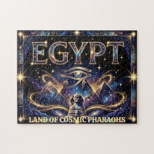 Egyptische Horus Oog Kosmische Piramide Kunst Legpuzzel (Horizontaal)