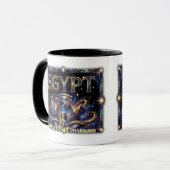 Egyptische Horus Oog Kosmische Piramide Kunst Mok (Voorkant links)