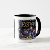 Egyptische Horus Oog Kosmische Piramide Kunst Mok (Voorkant rechts)