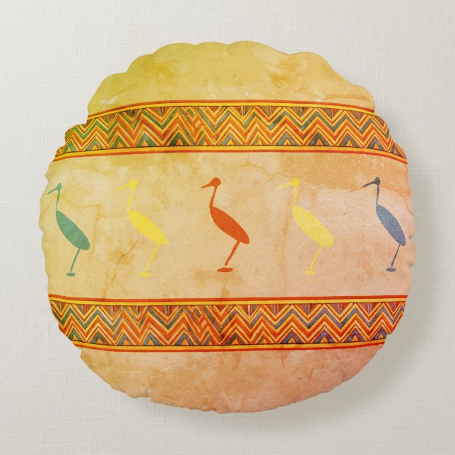 Egyptische ibis vogels rond kussen (Voorkant)