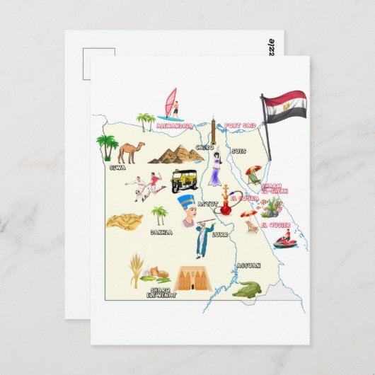 Egyptische kaart (Voorkant / Achterkant)