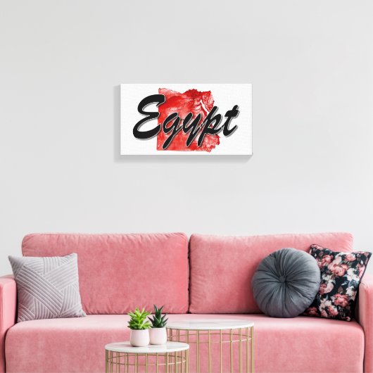 Egyptische kaart canvas afdruk (Insitu (Woonkamer))