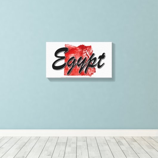 Egyptische kaart canvas afdruk (Insitu (Houten vloer))