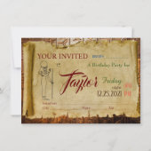 Egyptische Kaart met de uitnodigingslijst van hoog (Achterkant)