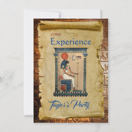 Egyptische Kaart met de uitnodigingslijst van hoog (Voorkant)