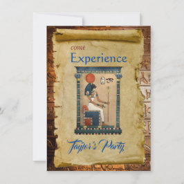 Egyptische Kaart met de uitnodigingslijst van hoog