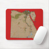 Egyptische kaart Mousepad Muismat (Met muis)
