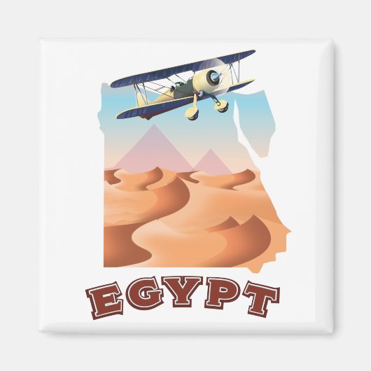  Egyptische kaart reisposter Magneet (Voorkant)