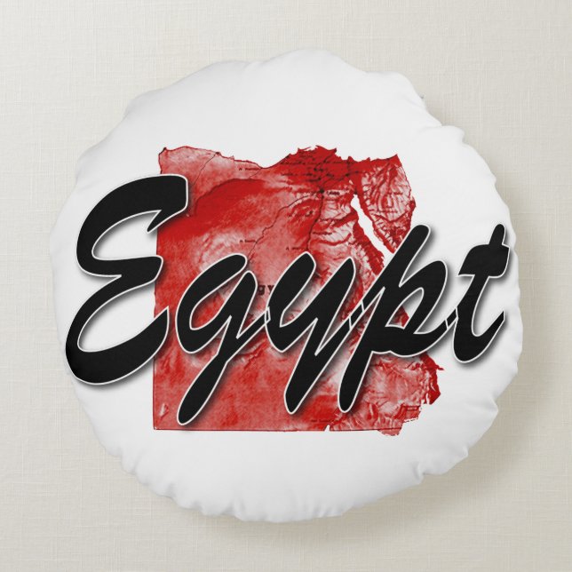 Egyptische kaart rond kussen (Achterkant)