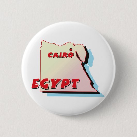 Egyptische kaart ronde button 5,7 cm (Voorkant)