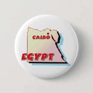 Egyptische kaart ronde button 5,7 cm
