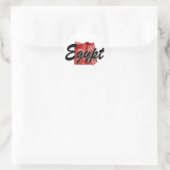 Egyptische kaart ronde sticker (Tas)