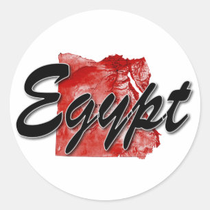 Egyptische kaart ronde sticker