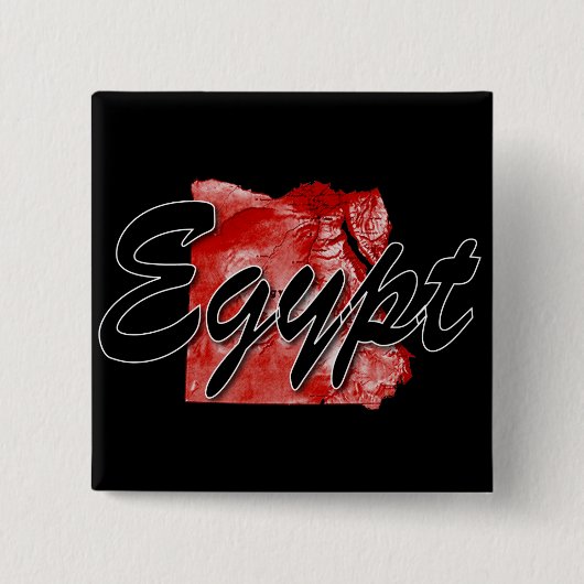 Egyptische kaart vierkante button 5,1 cm (Voorkant)