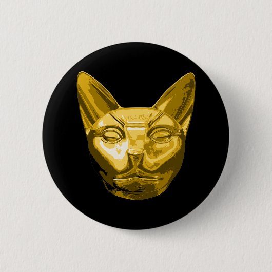 Egyptische kat Bast Ronde Button 5,7 Cm (Voorkant)