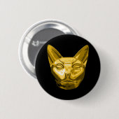 Egyptische kat Bast Ronde Button 5,7 Cm (Voorkant /achterkant)