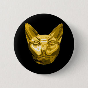 Egyptische kat Bast Ronde Button 5,7 Cm