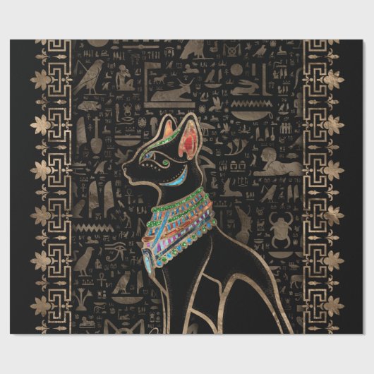 Egyptische kat - Bastet Cadeaupapier (Vlak)