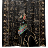 Egyptische kat - Bastet Douchegordijn (Voorkant)