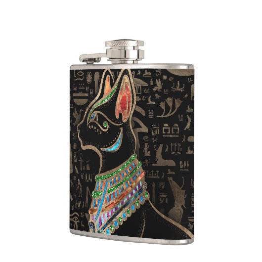 Egyptische kat - Bastet Heupfles (Links)