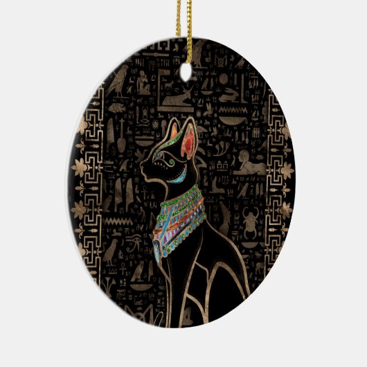 Egyptische kat - Bastet Keramisch Ornament (Rechts)
