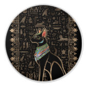 Egyptische kat - Bastet Keramische Knop (Voorkant)