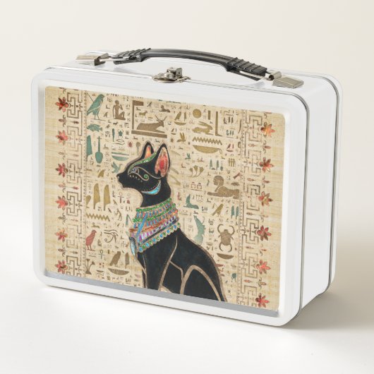 Egyptische kat - Bastet op papyrus (Voorkant)