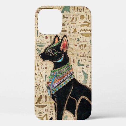 Egyptische kat - Bastet op papyrus Case-Mate iPhone Case (Achterkant)
