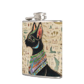 Egyptische kat - Bastet op papyrus Heupfles (Links)