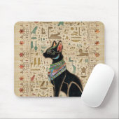 Egyptische kat - Bastet op papyrus Muismat (Met muis)