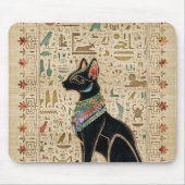 Egyptische kat - Bastet op papyrus Muismat (Voorkant)