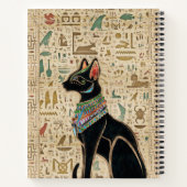 Egyptische kat - Bastet op papyrus Notitieboek (Achterkant)