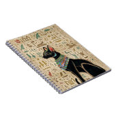 Egyptische kat - Bastet op papyrus Notitieboek (Rechterzijde)