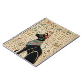 Egyptische kat - Bastet op papyrus Notitieboek (Linkerzijde)