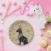 Egyptische kat - Bastet op papyrus Papieren Bordje (Feest)