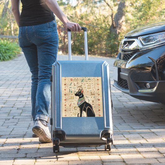 Egyptische kat - Bastet op papyrus Sticker (Koffer Insitu)