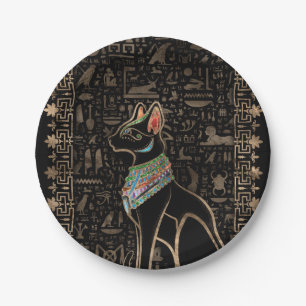 Egyptische kat - Bastet Papieren Bordje