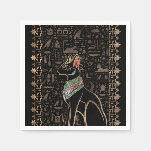 Egyptische kat - Bastet Servet (Voorkant)